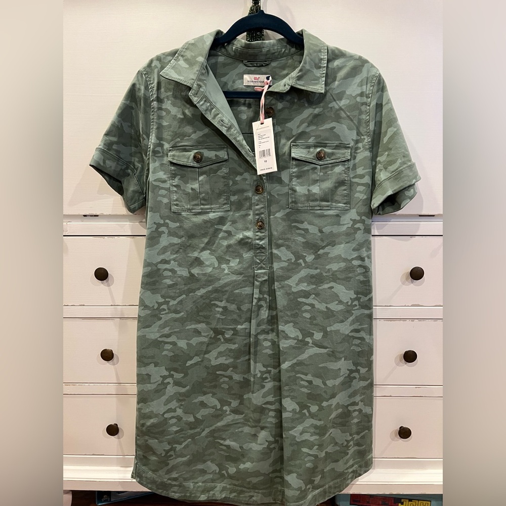 Vineyard Vines Green Camo Dress - perfect casual dress - free ship!